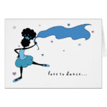 Amor de la hermana a bailar (azul) tarjeton