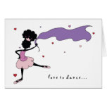 Amor de la hermana a bailar (rosa) tarjetón