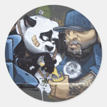 Amor de la panda pegatina
