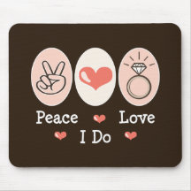 Amor de la paz hago Mousepad Alfombrilla De Ratones