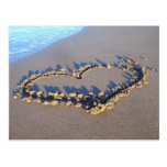 Amor de la playa postal