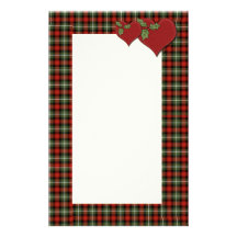 "Amor de la tela escocesa del navidad " Papeleria De Diseño