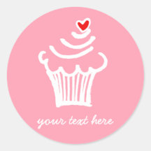 Amor de la torta de la taza pegatina