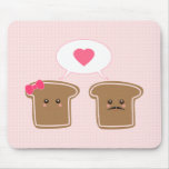 Amor de la tostada de Kawaii Alfombrilla De Ratones