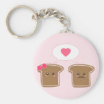 Amor de la tostada de Kawaii Llaveros
