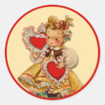 Amor de los corazones del vintage etiqueta