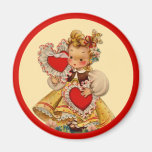 Amor de los corazones del vintage iman