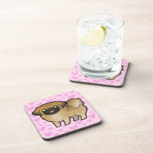 Amor de Pekingese (perrito cortado) Posavasos De Bebidas