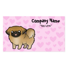 Amor de Pekingese (perrito cortado) Tarjeta De Negocio