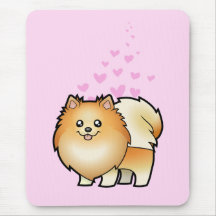 Amor de Pomeranian Alfombrilla De Ratones