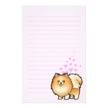 Amor de Pomeranian Papelería De Diseño