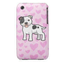 Amor de Staffordshire bull terrier iPhone 3 Fundas