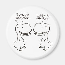 Amor de T-rex Imán De Frigorífico