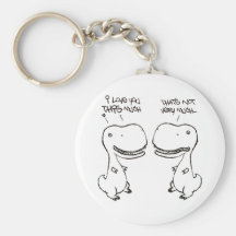 Amor de T-rex Llaveros Personalizados