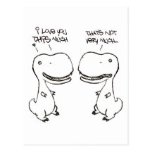 Amor de T-rex Postales