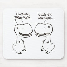 Amor de T-rex Tapete De Raton
