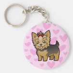 Amor de Yorkshire Terrier (pelo corto con el arco) Llavero