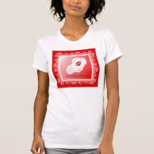 Amor del amor - sellado con un beso camiseta