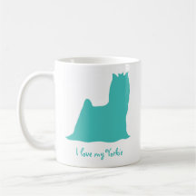 Amor del azul I mi Yorkie Taza