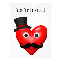 Amor del bigote con Tophat Comunicado Personalizado