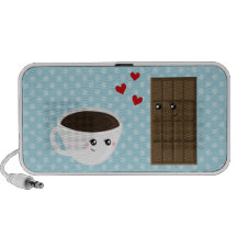Amor del café y del chocolate altavoz de viaje