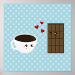 Amor del café y del chocolate impresiones