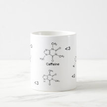 Amor del cafeína y de los metabilitos del cafeína taza de café