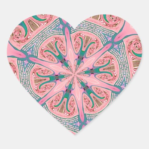 Amor del caleidoscopio colcomanias corazon personalizadas