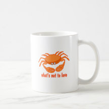 Amor del cangrejo tazas