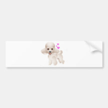 Amor del caniche pegatina de parachoque