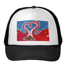 Amor del cefalópodo gorras de camionero