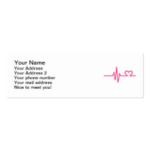 Amor del corazón de la frecuencia tarjetas de visita