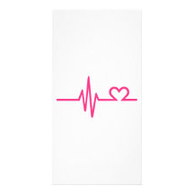 Amor del corazón de la frecuencia tarjetas con fotos personalizadas