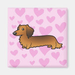 Amor del Dachshund (de pelo largo) Iman Para Frigorífico