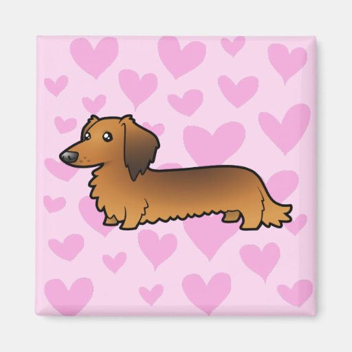 Amor del Dachshund (de pelo largo) Iman Para Frigorífico