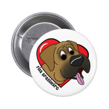 Amor del dibujo animado I mi Fila Brasileiro Pins