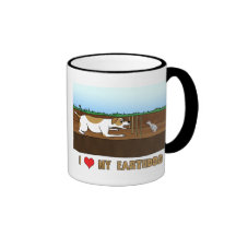 Amor del dibujo animado I mi taza de Earthdog