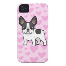 Amor del dogo francés iPhone 4 Case-Mate funda