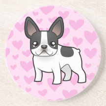 Amor del dogo francés posavasos personalizados