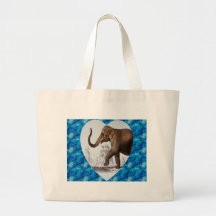 Amor del elefante bolsas de mano