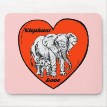 Amor del elefante -- El Becky Tapetes De Raton