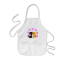 Amor del gatito delantales