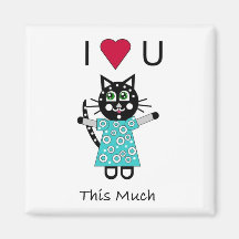Amor del gatito imán de frigorifico