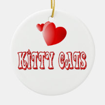 Amor del gato del gatito ornamento de navidad