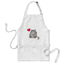 Amor del gato delantales