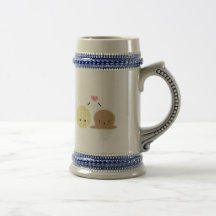 amor del helado de la galleta y tazas