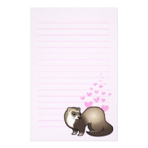 Amor del hurón papelería personalizada