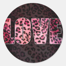 Amor del leopardo pegatina