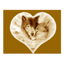 Amor del lobo postales