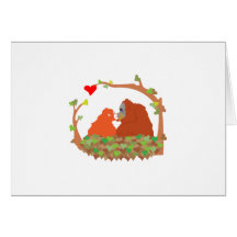 Amor del orangután felicitación